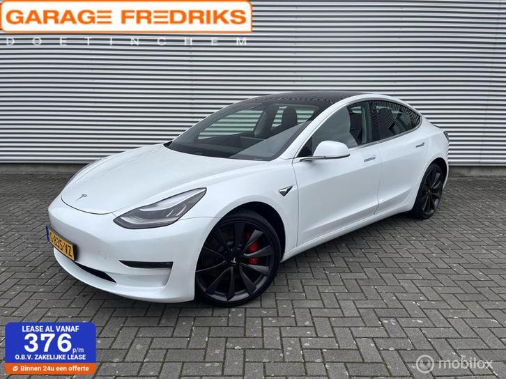 Tesla Model 3 Performance AWD 75 kWh | Pano | Org NL | Autop, Auto's, Tesla, Bedrijf, Te koop, Model 3, 4x4, ABS, Adaptive Cruise Control