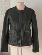 Leren jack Sandro, Ophalen of Verzenden, Zo goed als nieuw, Maat 36 (S), Zwart