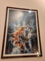 Luis royo poster in lijst, Ophalen, Rechthoekig Staand, Met lijst, Zo goed als nieuw