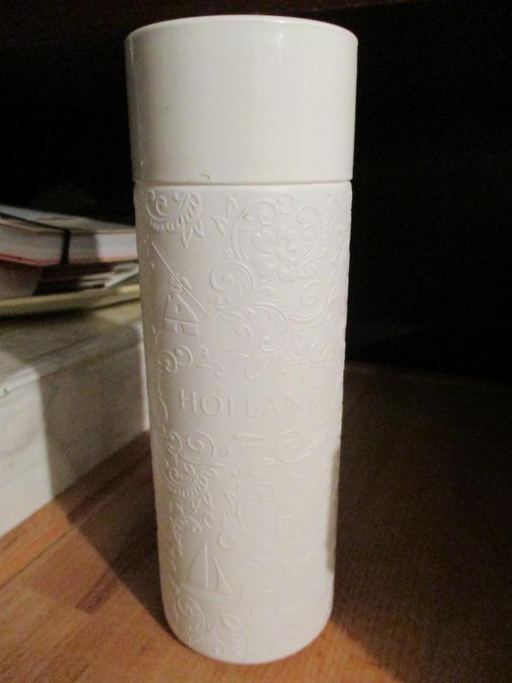 Witte plastic drinkfles, Sport en Fitness, Bidons, Zo goed als nieuw, Ophalen of Verzenden