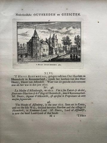 046 / Heemskerk Huis Assumberg of Assumburg 1725 beschikbaar voor biedingen
