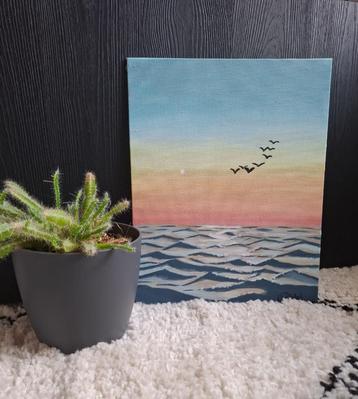 Waar de zon het water raakt, schilderij beschikbaar voor biedingen