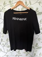zwart t-shirt korte mouw linnen katoen small 36, Penn & Ink, Zwart, Ophalen of Verzenden, Zo goed als nieuw