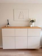Zwevend dressoir en tv meubel Besta met massief eiken blad!, Huis en Inrichting, Kasten | Dressoirs, Ophalen, Zo goed als nieuw