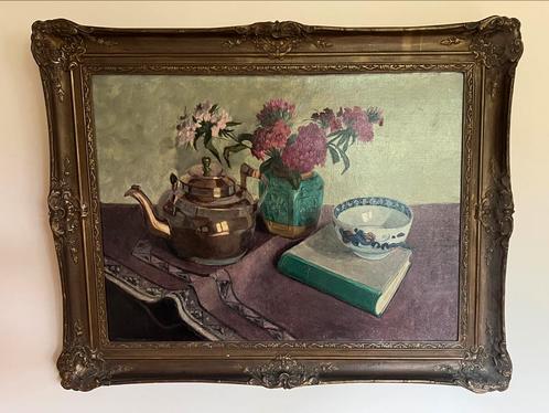 Stilleven in originele lijst 76x97cm, Antiek en Kunst, Kunst | Schilderijen | Klassiek, Ophalen