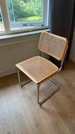 Drie vintage retro webbing buisframestoelen!, Huis en Inrichting, Stoelen, Ophalen, Gebruikt, Riet of Rotan, Drie