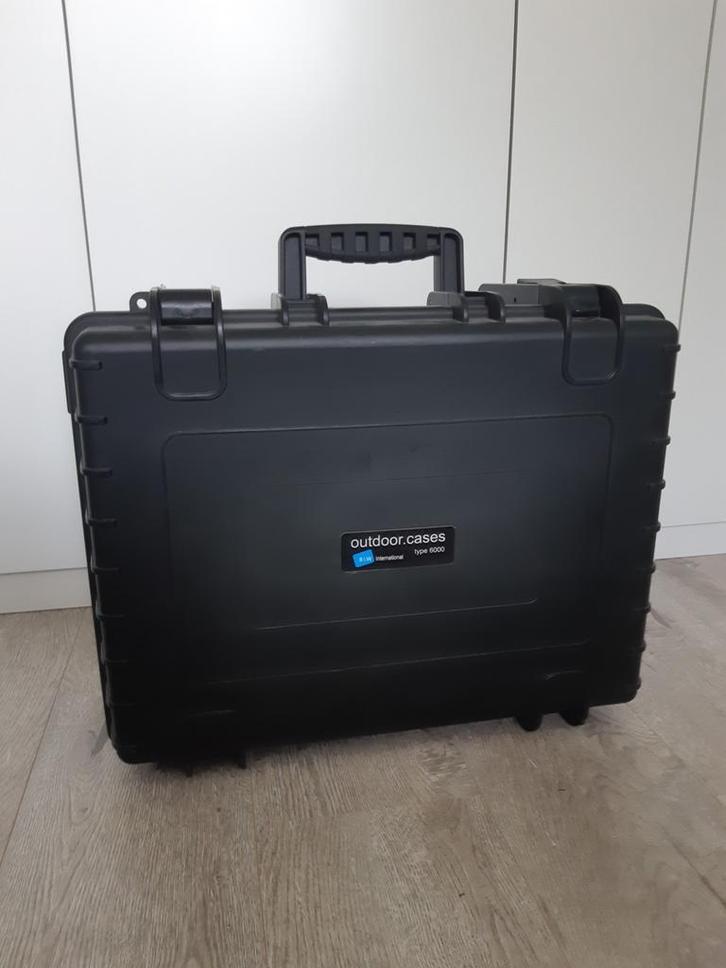 B&W International outdoor case type 6000 | Zwart, Sieraden, Tassen en Uiterlijk, Koffers, Zo goed als nieuw, Hard kunststof, 50 tot 60 cm