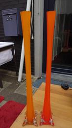 Oranje glazen design vaas, Ophalen, 50 tot 75 cm, Oranje, Glas