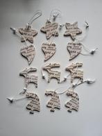 12 nieuwe houten hangertjes voor in de kerstboom, Diversen, Kerst, Ophalen of Verzenden, Nieuw