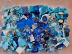 Mozaïek steentjes mix blauw aqua wit luxe Mozaïek hobbyglas, Hobby en Vrije tijd, Ophalen of Verzenden, Nieuw, Materiaal
