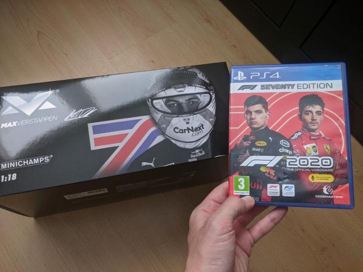 Verstappen 1:18 Silverstone 2020 (70th anniversary) + Game, Verzamelen, Automerken, Motoren en Formule 1, Zo goed als nieuw, Formule 1