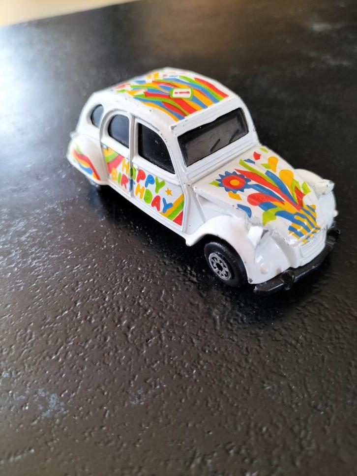 Citroen 2CV, Edocar 1988 2. Ongeveer 7,4 cm lang, Hobby en Vrije tijd, Modelauto's | 1:24, Gebruikt, Auto, Overige merken, Ophalen of Verzenden