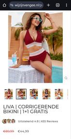 Bordeau rode corrigerende bikini maat 44, Kleding | Dames, Ophalen of Verzenden, Nieuw, Rood, Bikini