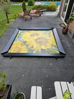 Prachtig doek zeer goede kwaliteit zonnebloemen met lijst, Ophalen, 125 cm of meer, Zo goed als nieuw, Schilderij