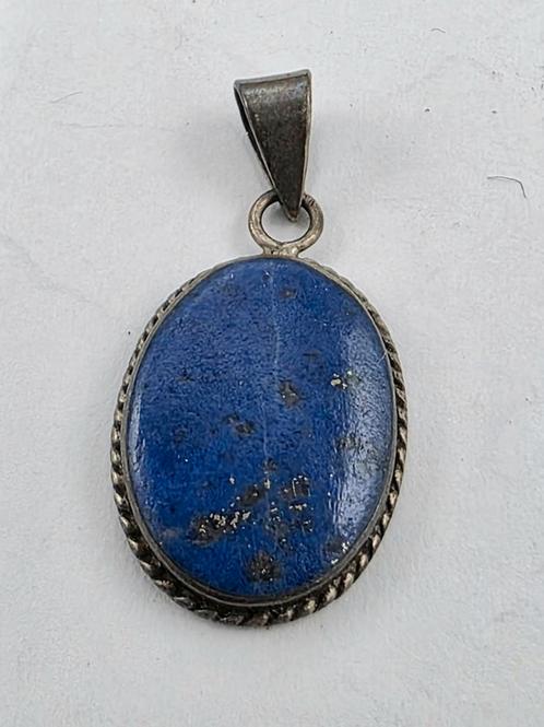 Zilveren Hanger Lapis Lazulli, Sieraden, Tassen en Uiterlijk, Overige Accessoires, Zo goed als nieuw, Verzenden