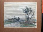 A.J. Oudshoorn (1877-1930) Olieverf - zicht op boerderij, Ophalen of Verzenden