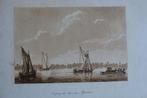 GORCUM Gravure MAAS schepen Ferry Anno 1780 Aquatint GU6, Antiek en Kunst, Verzenden
