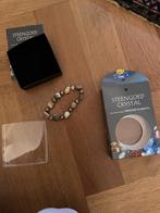 Armband natuursteen beige kleuren, Ophalen of Verzenden, Zo goed als nieuw, Beige, Overige materialen