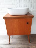 Vintage retro badkamermeubel wastafelkast Deense stijl j 60., Huis en Inrichting, Badkamer | Badkamermeubels, Ophalen, 50 tot 100 cm