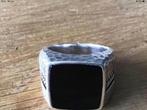 Budha to budha Tangguh Signet onyx herenzegelring, Sieraden, Tassen en Uiterlijk, Ringen, 20 of groter, Zwart, Heer, Ophalen of Verzenden