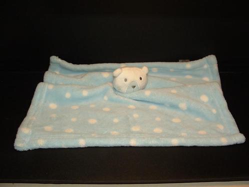 PRIMARK EARLY DAYS BEER KNUFFELDOEK PLUCHE BLAUW MET GROTE E, Kinderen en Baby's, Speelgoed | Knuffels en Pluche, Nieuw, Beer