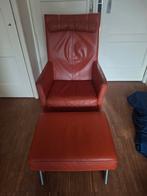 Design Montis Madonna fauteuil+voetenbankje., Huis en Inrichting, Fauteuils, Ophalen, Gebruikt, Leer