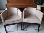 2 Fauteuils beige MAG SNEL WEG, Ophalen, Minder dan 75 cm, Hout, Zo goed als nieuw