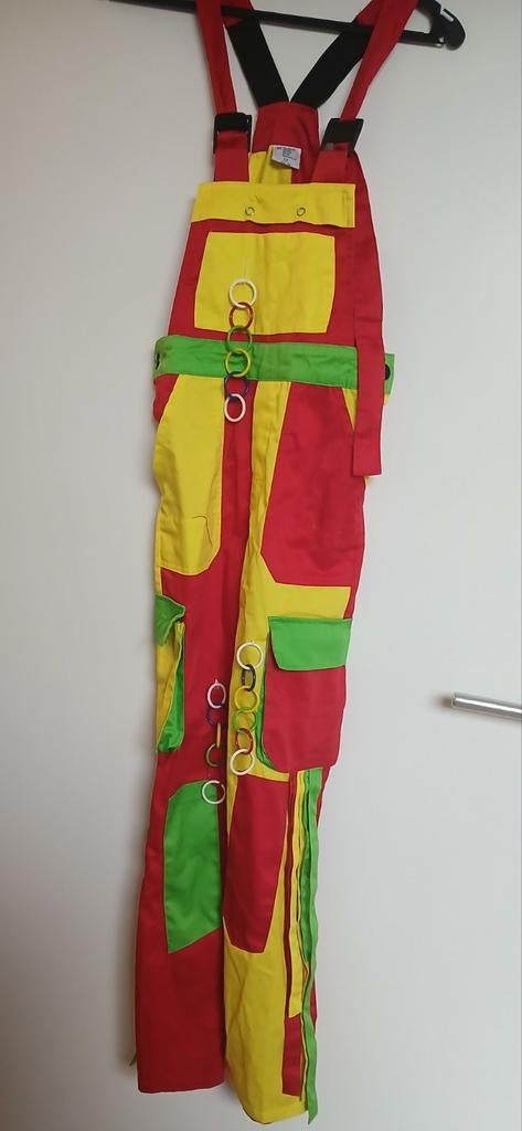 Carnavals tuinbroek kind, Ophalen of Verzenden, Zo goed als nieuw, 110 t/m 116, Jongen of Meisje