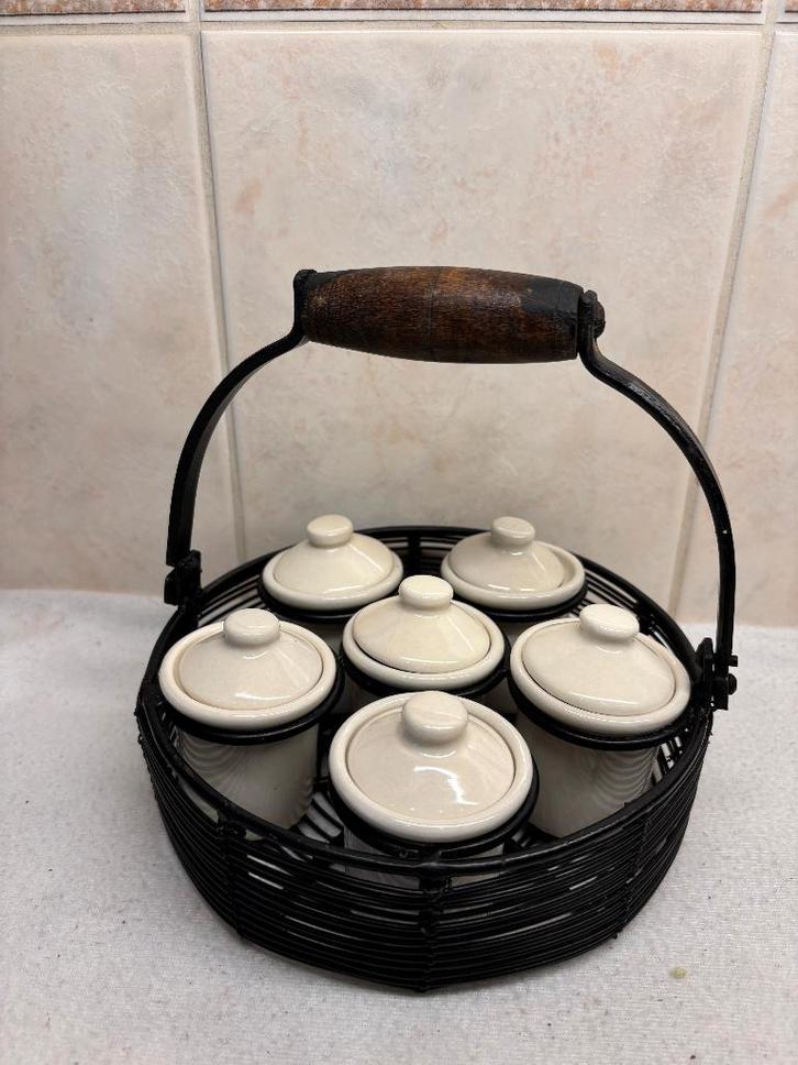 Brocante Kruiden Rek Metaal (2), Antiek en Kunst, Curiosa en Brocante, Ophalen of Verzenden