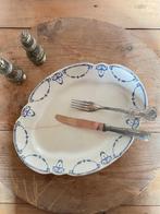 Franse brocante serveerschaal Moustiers luneville, set van 2, Antiek en Kunst, Antiek | Keramiek en Aardewerk, Verzenden