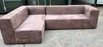 Lyma Hoekbank Suède Look Bruin/Taupe - 2 Delen, Ophalen of Verzenden, Vierpersoons of meer, Stof