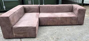 Lyma Hoekbank Suède Look Bruin/Taupe - 2 Delen beschikbaar voor biedingen