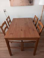 Eetkamerset met 4 stoelen in goedestaat, Huis en Inrichting, Ophalen, Zo goed als nieuw