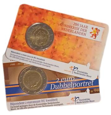 2013 -Beide Commemoratieve 2 Euro's in coincard.  beschikbaar voor biedingen