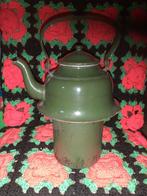 Groen geëmailleerde ketel uit grootmoeders tijd, Antiek en Kunst, Antiek | Emaille, Ophalen of Verzenden