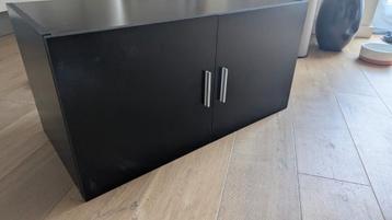 Vida XL dubbeldeurs wandkast 34x80x40 matzwart beschikbaar voor biedingen