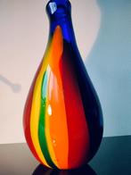 Italie Murano Vaas Zwaar 4,2 kg Regenboogkleuren 1980, Antiek en Kunst, Ophalen of Verzenden