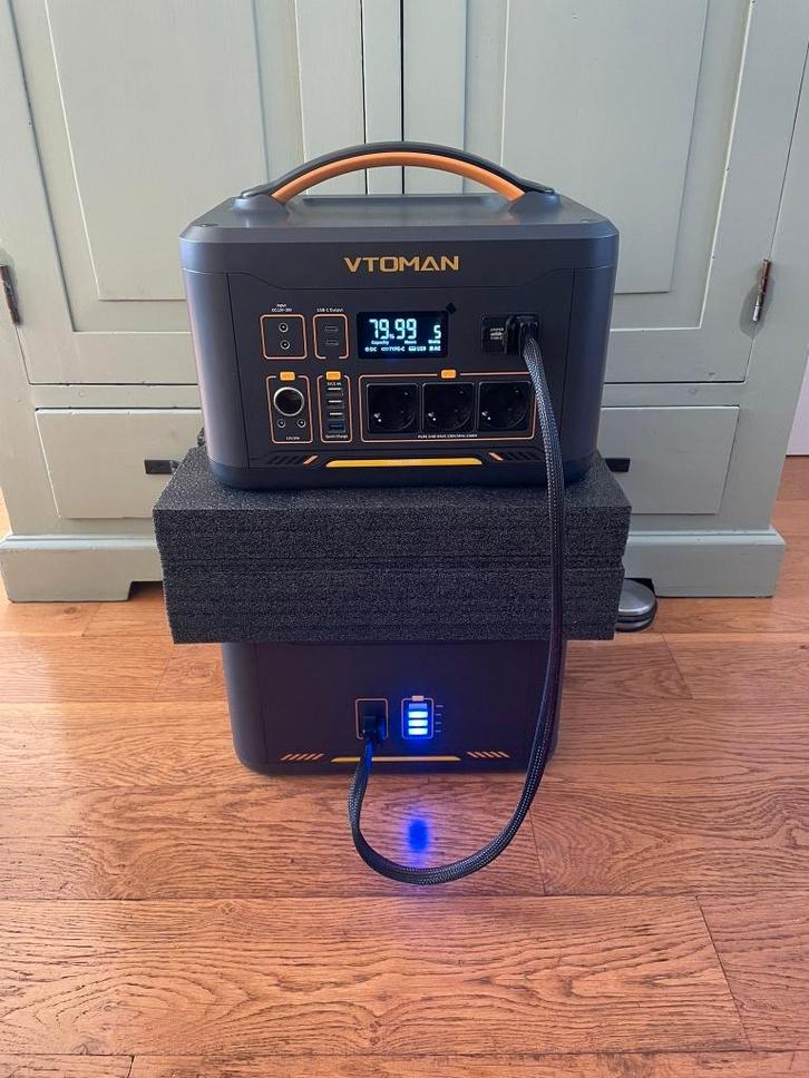 Draagbare 2200W Powerstation 1548Wh +1548Wh Accu OFFGRID, Caravans en Kamperen, Kampeeraccessoires, Nieuw, Verzenden