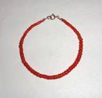 Armband Bloedkoraal Slotje verguld, Verzenden, Nieuw, Rood, Overige materialen