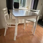 Keukenstoelen, eetkamertafel, tafel 80x80, stoel, landelijk, Huis en Inrichting, Tafels | Eettafels, Ophalen, Gebruikt, Vierkant