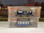 2 edelweiss wagonnen rijtuigen N spoor trein 1:160, Hobby en Vrije tijd, Modeltreinen | N-Spoor, Gelijkstroom, Fleischmann, Wagon