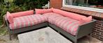 Tuinsetje met nieuwe kussens, Ophalen, 4 zitplaatsen, Kunststof, Gebruikt