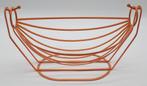 Retro oranje metalen fruitschaal, Ophalen of Verzenden, Overige typen