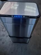 FlinQ Sensor Bin Senzaro 60L vuilnisbak zilver bak afvalbak, 40 liter of meer, Ophalen of Verzenden, Zo goed als nieuw, 75 cm of meer