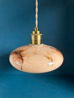 Vintage Franse gemarmerde Hanglampjes, Ophalen of Verzenden, Zo goed als nieuw, Minder dan 50 cm