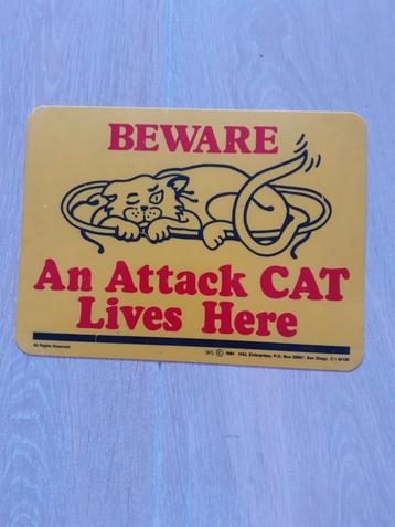 Kunststof plaat met Kattenspreuk beschikbaar voor biedingen