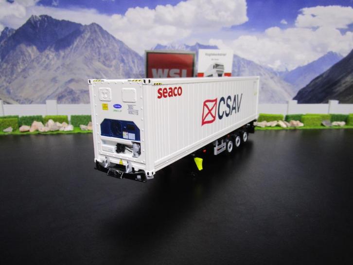 Wsi 04-2197 & 03-1010 CSAV 40FT Reefer Container & Chassis, Hobby en Vrije tijd, Modelauto's | 1:50, Nieuw, Bus of Vrachtwagen