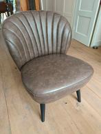 Mooie gladleren bruine fauteuil, Ophalen, Zo goed als nieuw, 75 tot 100 cm, Leer