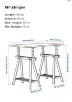IKEA bureau te koop, Huis en Inrichting, Bureaus, Ophalen, In hoogte verstelbaar, Zo goed als nieuw, Bureau