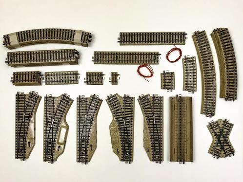 MARKLIN: 29 delige set M rails en handwissels voor H0-spoor, Hobby en Vrije tijd, Modeltreinen | H0, Gebruikt, Rails, Wisselstroom